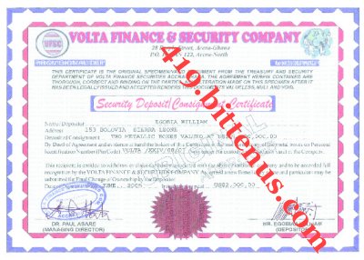 certificate of deposite